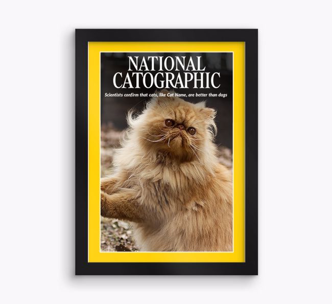 'National Catographic' - Personalised {breedFullName} Framed Print 